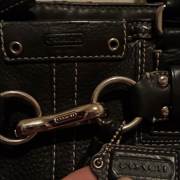 Coach Black Leather Shoulder Bag - Picture 2 of 3